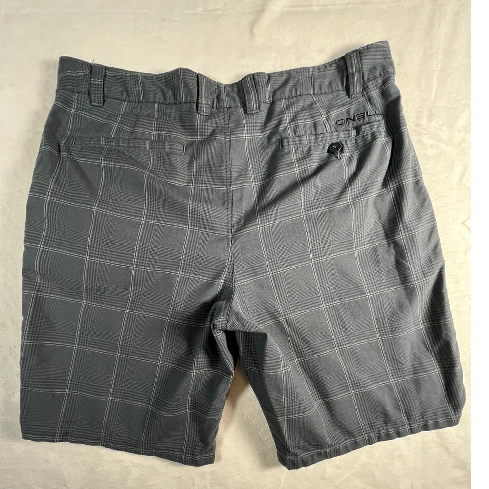 O'Neill Mens 36 Shorts Gray Plaid 9" inseam - Picture 2 of 10